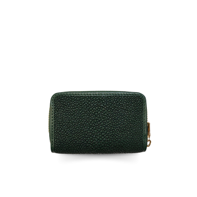 SACCB-001PW | GENUINE STINGRAY LEATHER MINI ZIP WALLET