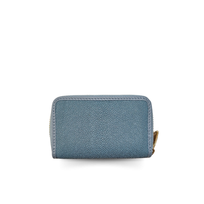SACCB-001PW | GENUINE STINGRAY LEATHER MINI ZIP WALLET