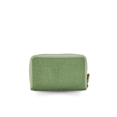 SACCB-001PW | GENUINE STINGRAY LEATHER MINI ZIP WALLET