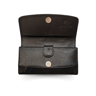 SW33-M-MN | STINGRAY LEATHER LONG TRI-FOLD WALLET