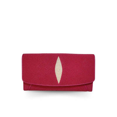 SW33-M-MN | STINGRAY LEATHER LONG TRI-FOLD WALLET