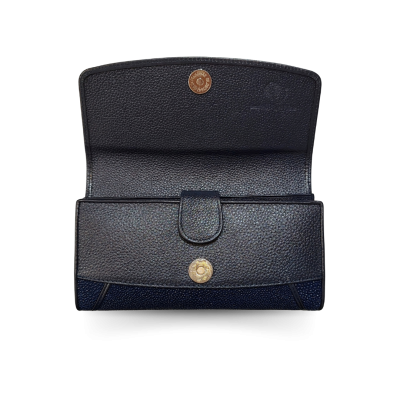 SW33-M-MN | STINGRAY LEATHER LONG TRI-FOLD WALLET