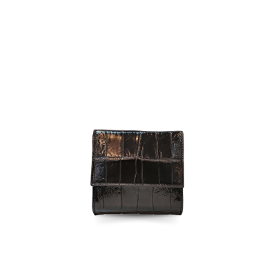 CW33S-S-01LSAY | GENUINE CROCODILE BELLY LEATHER MINI CROSSBODY WALLET