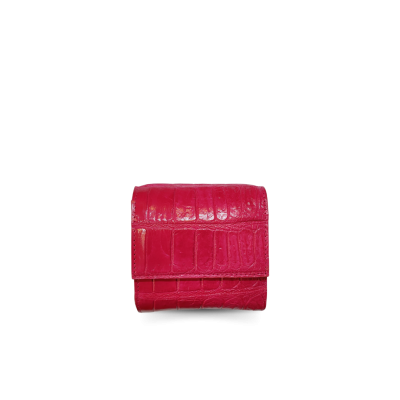 CW33S-S-01LSAY | GENUINE CROCODILE BELLY LEATHER MINI CROSSBODY WALLET