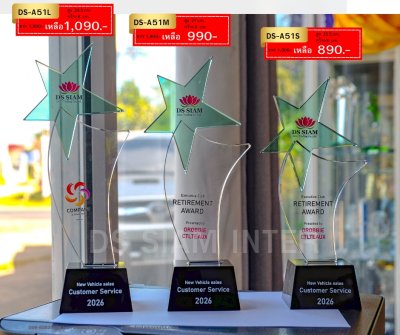 โล่รางวัลคริสตัลหัวตัดDS-A51L