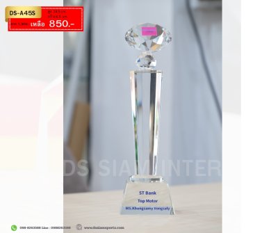 โล่รางวัลคริสตัลหัวตัดDS-A45S