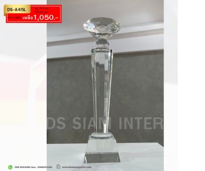 โล่รางวัลคริสตัลหัวตัดDS-A45L