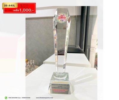 โล่รางวัลคริสตัลหัวตัดDS-A40L