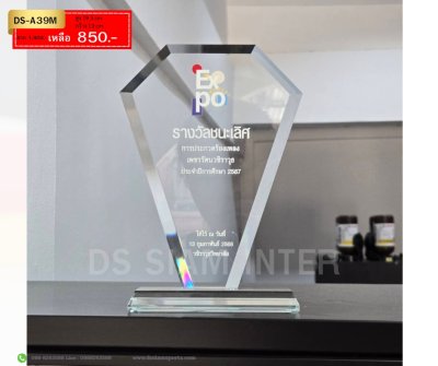 โล่รางวัลคริสตัลหัวตัดDS-A39M