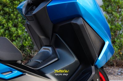 NEW FORZA350 สีน้ำเงิน ล้อแดง ทรงซิ่ง