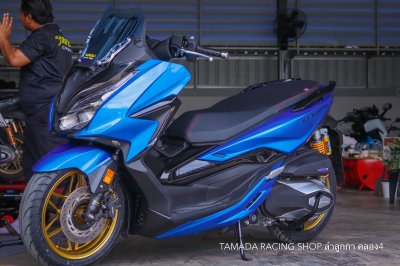 Forza350 สีฟ้า 2022 ยกจากศูนย์ วันแรก  จัดทรงซิ่งเต็มระบบ