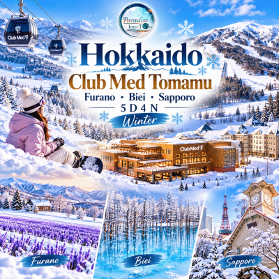 Hokkaido – Club Med Tomamu – Furano – Biei – Sapporo  5D4N   Winter