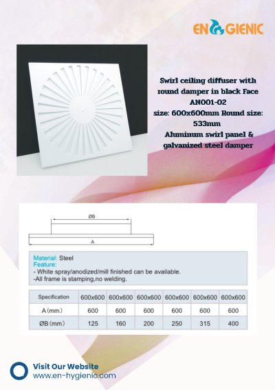 Swirl Supply Air Grill