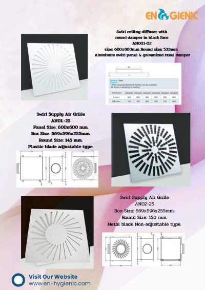 Swirl Supply Air Grill