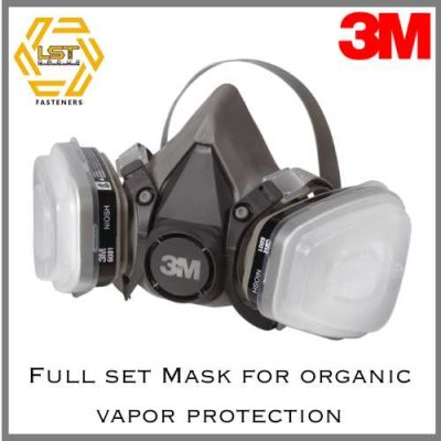 3M Half face mask 6000 series 6100,6200,6300 full set with 6001 cartridge, 5N11, 501 