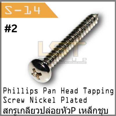 Flat Head Tapping Screw Nickel Plated