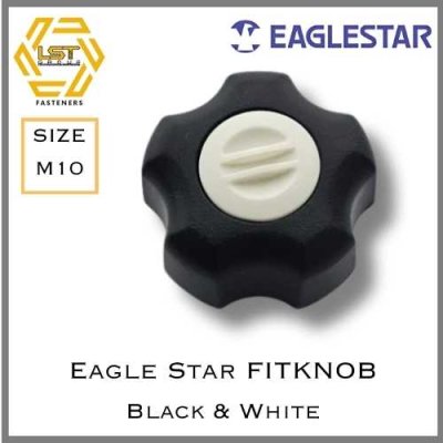 Eagle Star FIT KNOB สีดำฝาสีขาว Black with White lit M10