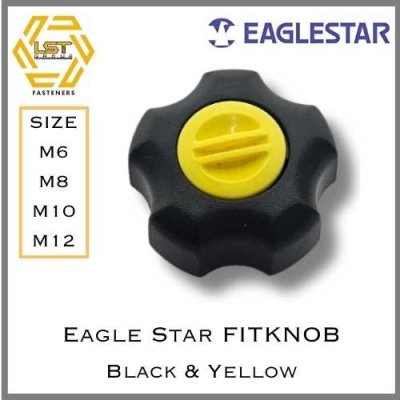 Eagle Star FIT KNOB สีดำฝาสีเหลือง Black with Yellow lit