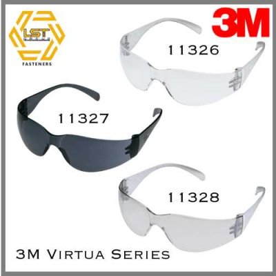 3M แว่นตานิรภัย แว่นเซฟตี้ 11326 11327 11328 Virtua Series Eyewear protection