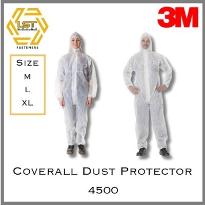 3M 4500 Coverall ชุดป้องกันฝุ่นและละอองสารเคมี size M, L, XL