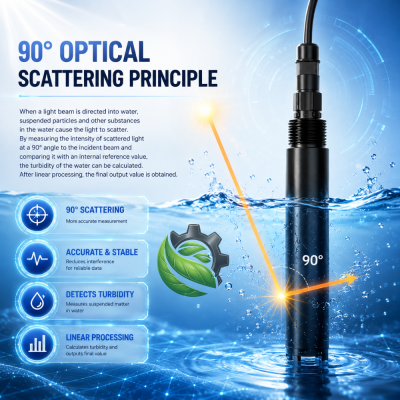 Water Turbidity Sensor: Online RS485 Turbidity Probe with Intelligent Display Controller
