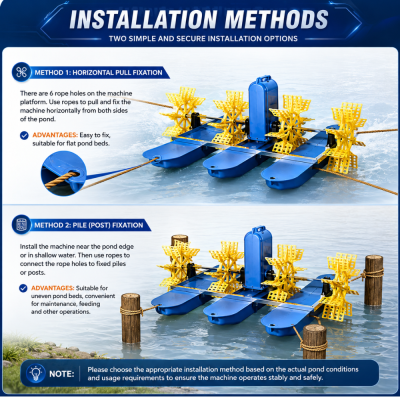 Waterwheel Fish Pond Aerator: High-Efficiency 1500W Oxygenation System for Large Aquaculture Ponds