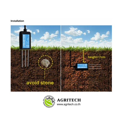 เซนเซอร์วัดค่าอุณหภูมิ,ความชื้น และความนำไฟฟ้าในดิน CWT-Soil-THC-S Sensor