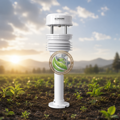 เซนเซอร์วัดความเร็วและทิศทางลม อัลตราโซนิก 360° ความแม่นยำสูง (RS485)