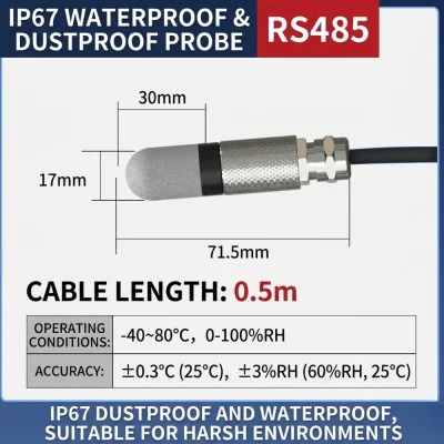 เซนเซอร์วัดอุณหภูมิและความชื้น RS-485 Output