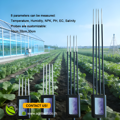 8 in 1 Soil moisture temperature EC PH salinity NPK sensor