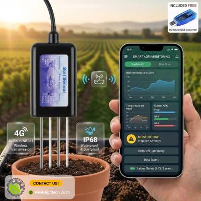 Manufacturer USB Type-C Output 8 In 1 Integrated Soil NPK Soil pH Sensor