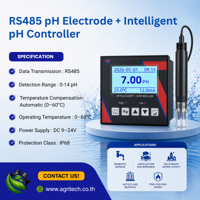 RS485 pH Electrode + Intelligent pH Controller