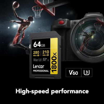 LEXAR 64GB 1800x V60 UHS-II U3