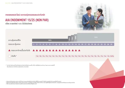 ประกันสะสมทรัพย์ AIA Endowment 15ปี คุ้มครอง 25ปี