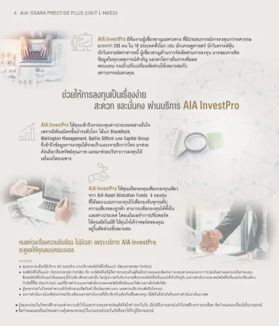 ประกันชีวิตควบการลงทุน AIA Issara Prestige Plus (Unit Linked)