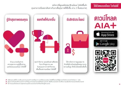 แอพ AIA+ AIA VITALITY PROTECTION AND UNIT-LINKED