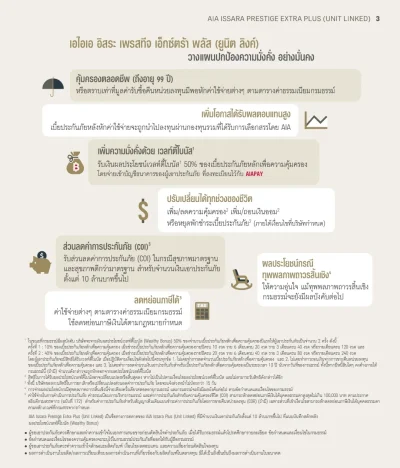 จุดเด่น ประกันชีวิต AIA Issara Prestige ExtraPlus 2025_4