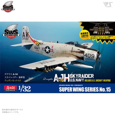 SWS 1/32 A-1H U.S.NAVY INCLUDES U.S. AIRCRAFT WEAPONS