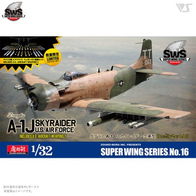 SWS 1/32 A-1J U.S.AIR FORCE INCLUDES U.S. AIRCRAFT WEAPONS