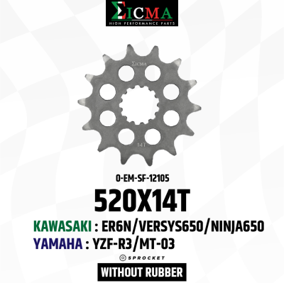 สเตอร์หน้า EICMA 520X14T No Sub สำหรับ KAWASAKI ER6N/VERSYS650