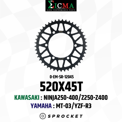 สเตอร์หลัง EICMA 520X45T สำหรับ KAWASAKI NINJA400/Z400