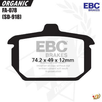 ผ้าเบรค EBC FA-078 สำหรับ HARLEY-DAVIDSON