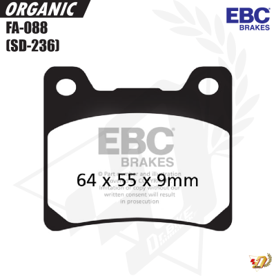 ผ้าเบรค EBC FA-088 สำหรับ FJ1200/XJR1300 (R)