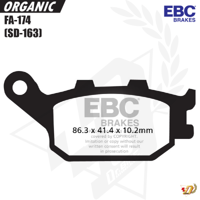 ผ้าเบรค EBC FA-174 สำหรับ CBR600-1000RR (R)