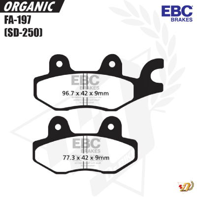 ผ้าเบรค EBC FA-197 สำหรับ NINJA250-300/Z250-300 (F/R)