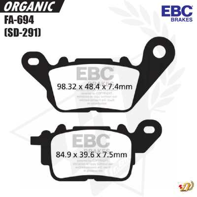 ผ้าเบรค EBC SFA964 สำหรับ GRAND FILANO