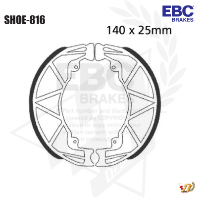 ดรัมเบรค EBC SHOE816 สำหรับ VESPA (R)