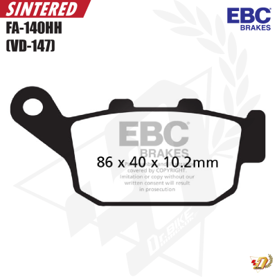 ผ้าเบรค EBC FA140HH สำหรับ CB500F/CB650 (R)