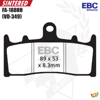ผ้าเบรค EBC FA188HH สำหรับ HAYABUSA (99-07)