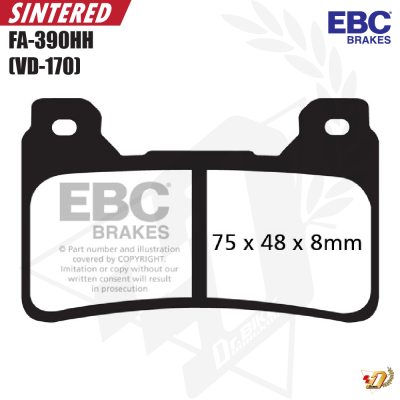 ผ้าเบรค EBC FA390HH สำหรับ CBR600/1000RR (F)